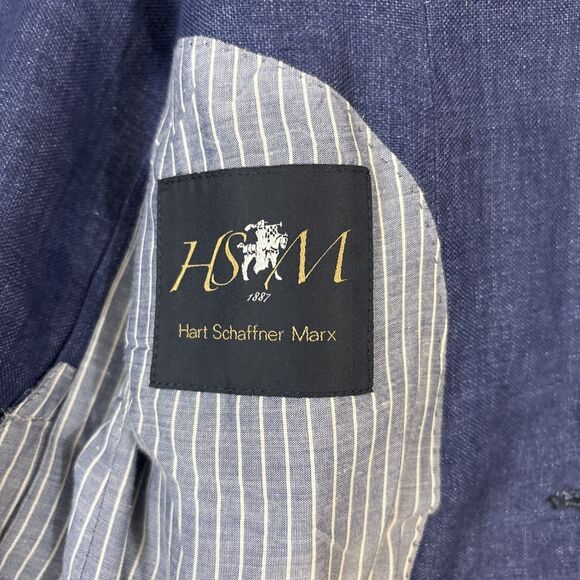 Hart Schaffner Marx Unstructured Blazer Linen Cotton Blend 42R - Picture 8 of 9